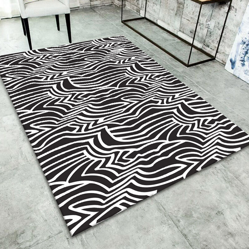 Multicolor 3D Optical Illusions Rug Polyester Modern Indoor Rug Non-Slip Backing Stain Resistant Pet Friendly Carpet for Home