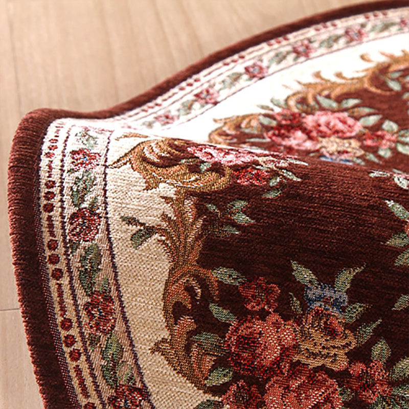 Classic Traditional Rug Multi Color Floral Carpet Washable Pet Friendly Non-Slip Rug for Bedroom