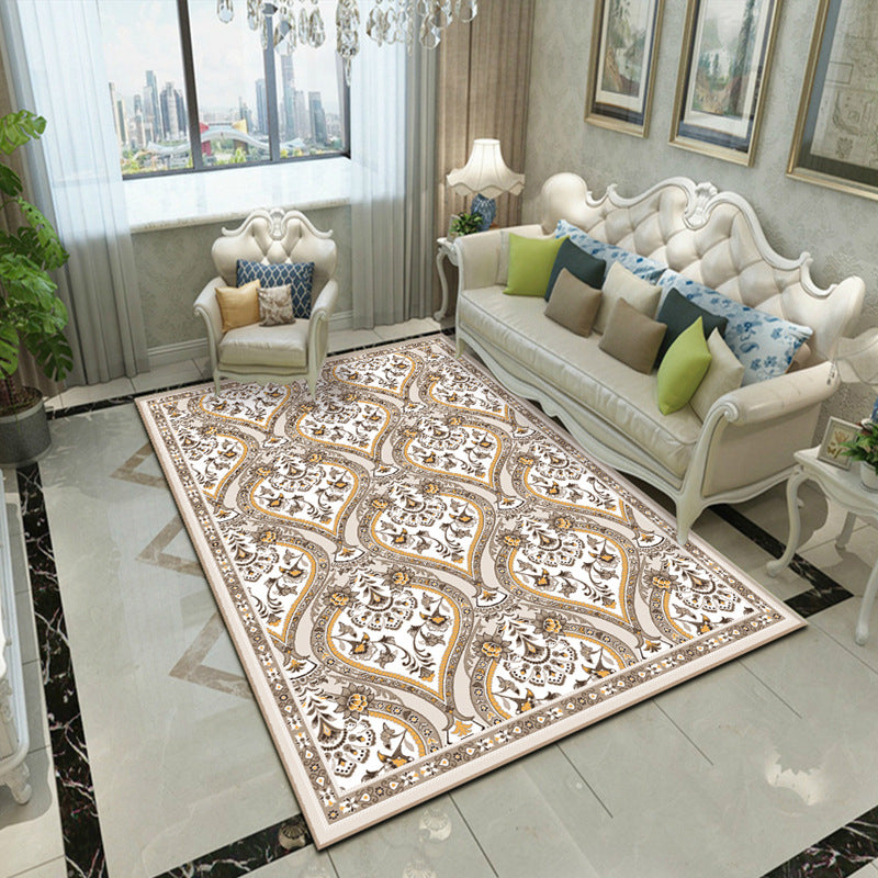Splendor Traditional Rug Multi-Color Floral Carpet Non-Slip Washable Stain Resistant Rug for Living Room