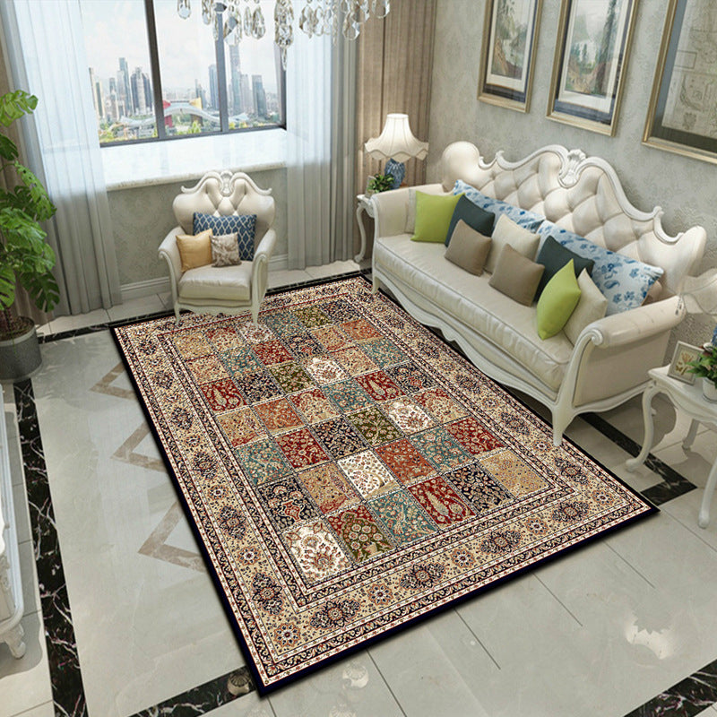 Splendor Traditional Rug Multi-Color Floral Carpet Non-Slip Washable Stain Resistant Rug for Living Room