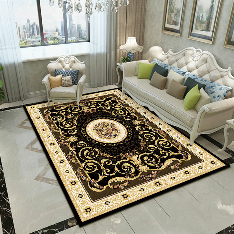 Splendor Traditional Rug Multi-Color Floral Carpet Non-Slip Washable Stain Resistant Rug for Living Room