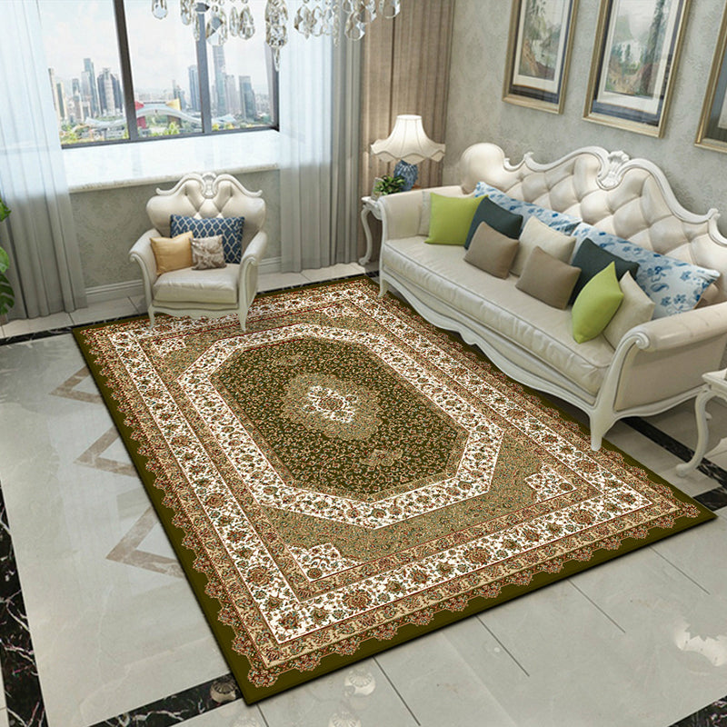 Splendor Traditional Rug Multi-Color Floral Carpet Non-Slip Washable Stain Resistant Rug for Living Room