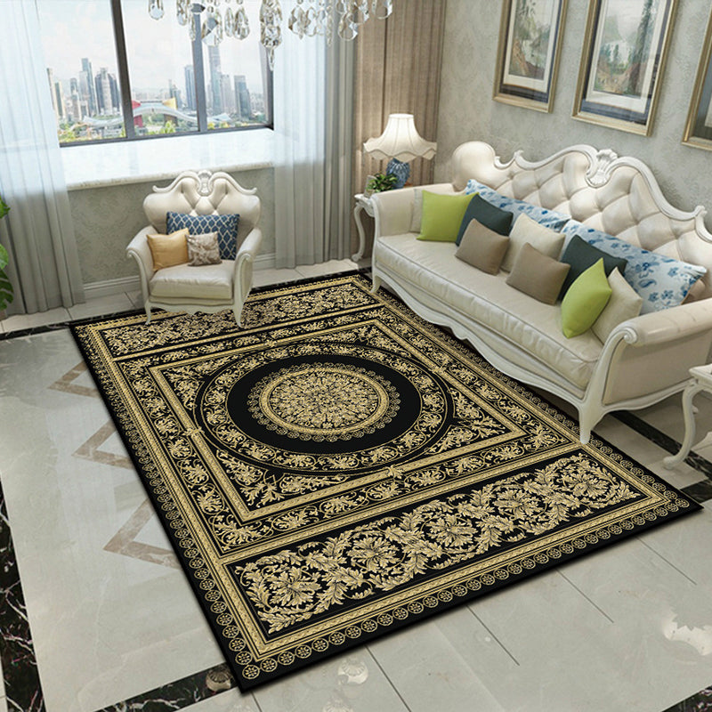 Splendor Traditional Rug Multi-Color Floral Carpet Non-Slip Washable Stain Resistant Rug for Living Room