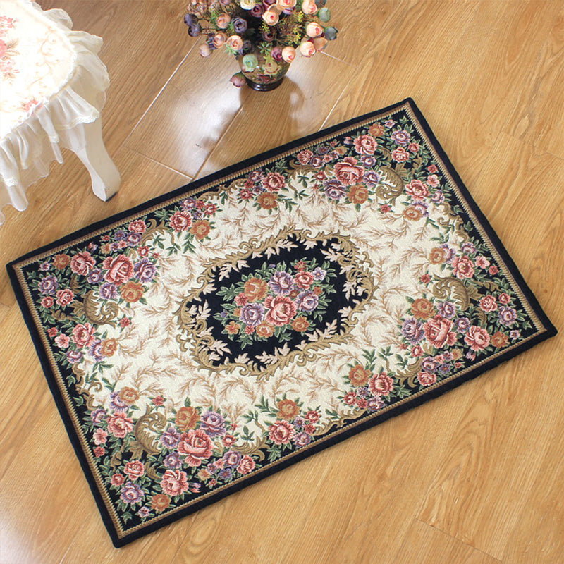 Classy Victoria Area Rug Multi-Color Flower Rug Pet Friendly Washable Anti-Slip Backing Carpet for Door