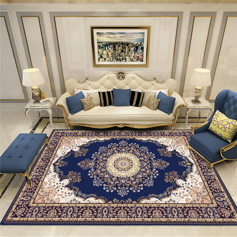 Elegant meerkleurig bloementapijt Traditioneel polyester tapijt Antislip achterkant Diervriendelijk wasbaar tapijt voor huisdecoratie