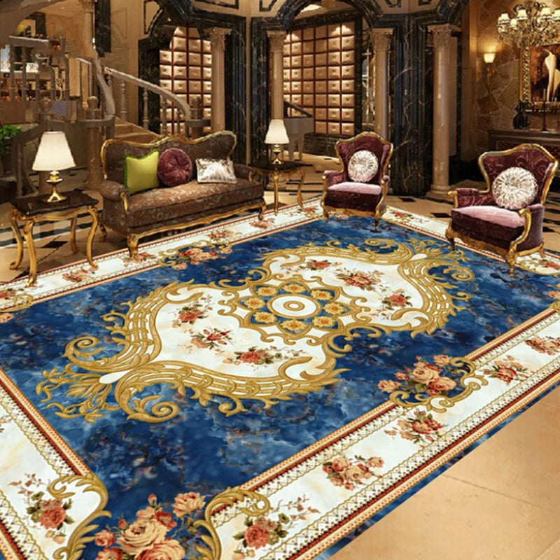 Empire Floral Area Rug Multicolor Victorian Carpet Synthetics Stain Resistant Anti-Slip Backing Pet Friendly Rug for Lounge