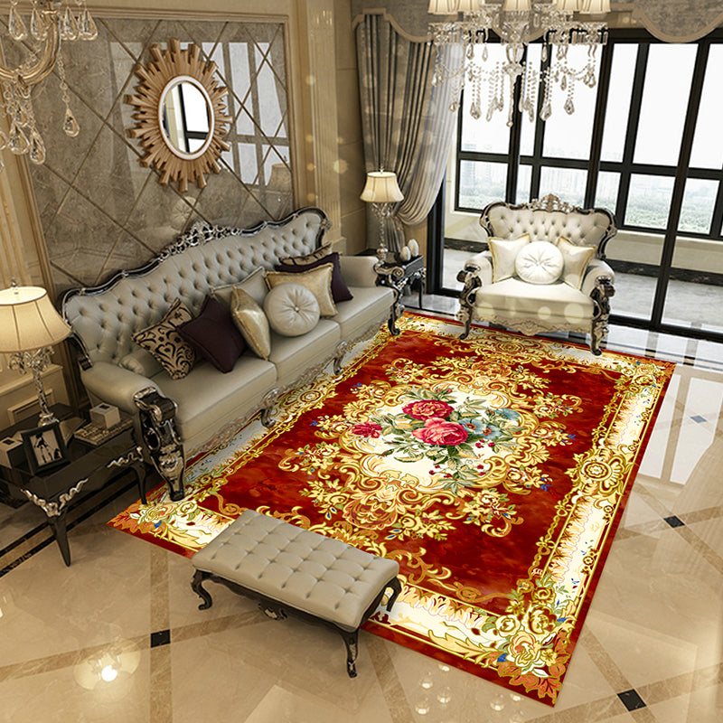 Empire Floral Area Rug Multicolor Victorian Carpet Synthetics Stain Resistant Anti-Slip Backing Pet Friendly Rug for Lounge