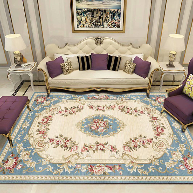 Empire Floral Area Rug Multicolor Victorian Carpet Synthetics Stain Resistant Anti-Slip Backing Pet Friendly Rug for Lounge