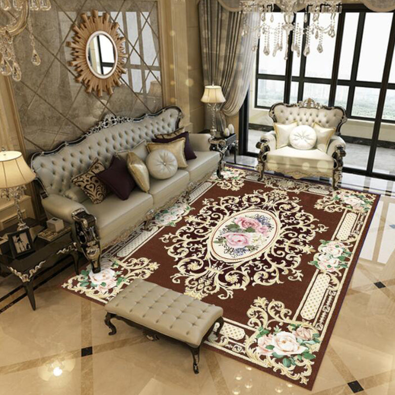 Empire Floral Area Rug Multicolor Victorian Carpet Synthetics Stain Resistant Anti-Slip Backing Pet Friendly Rug for Lounge