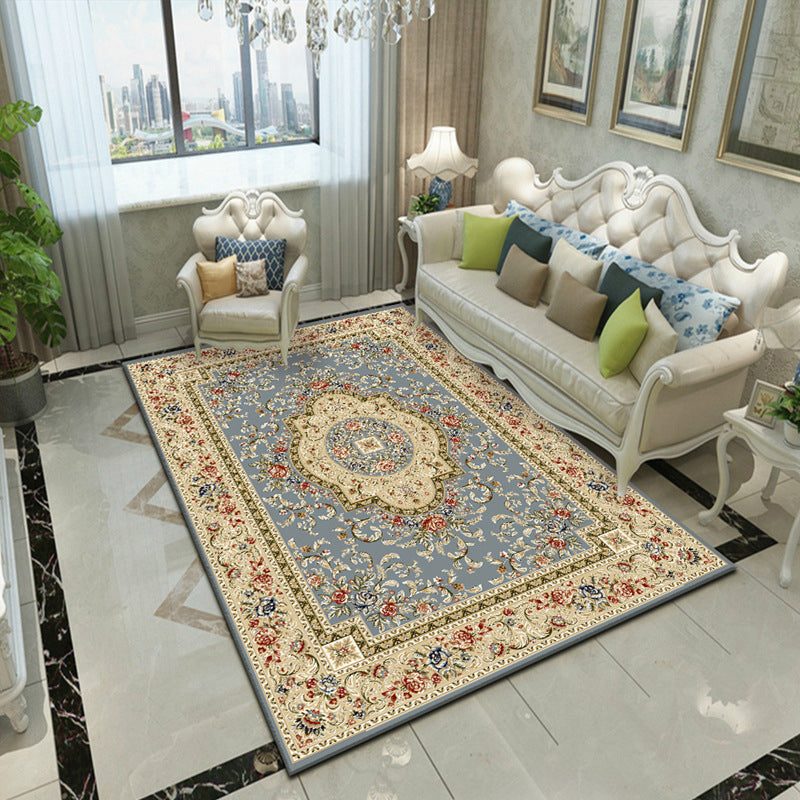 Fancy Victoria Rug Alfombra floral multicolor antideslizante lavable alfombra apta para mascotas para sala de estar