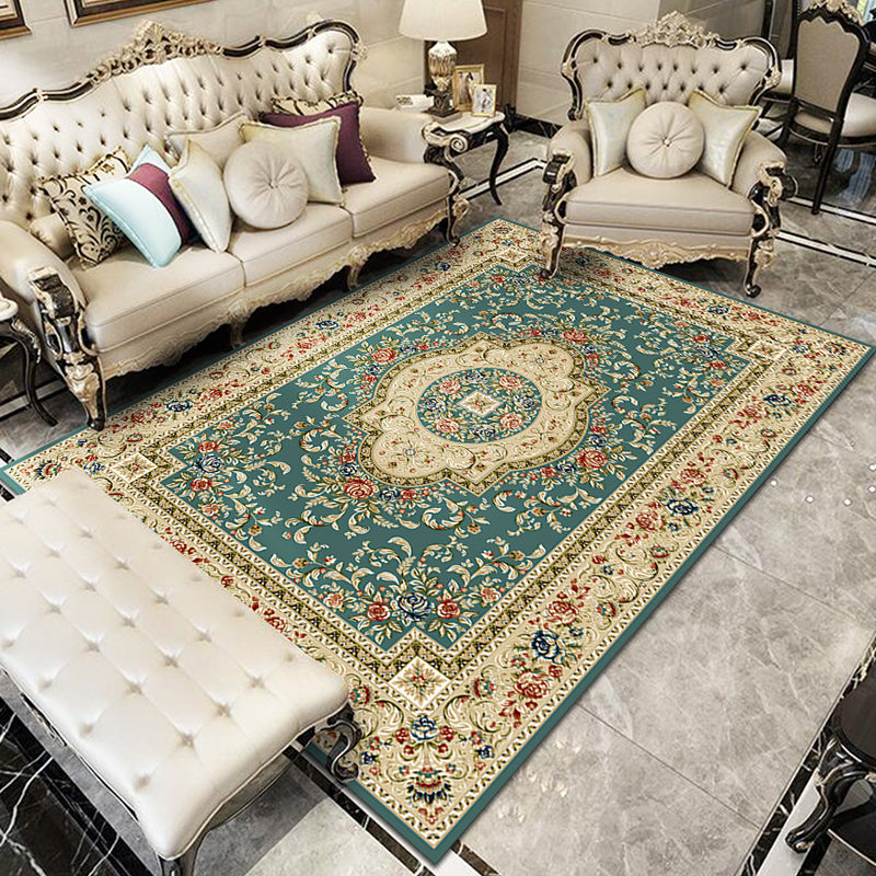 Fancy Victoria Rug Alfombra floral multicolor antideslizante lavable alfombra apta para mascotas para sala de estar