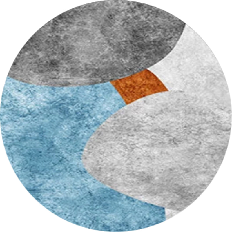 Glam Marble Look Rug Multi-Colored Mid Century Carpet Polypropylene Washable Non-Slip Pet Friendly Rug for Home