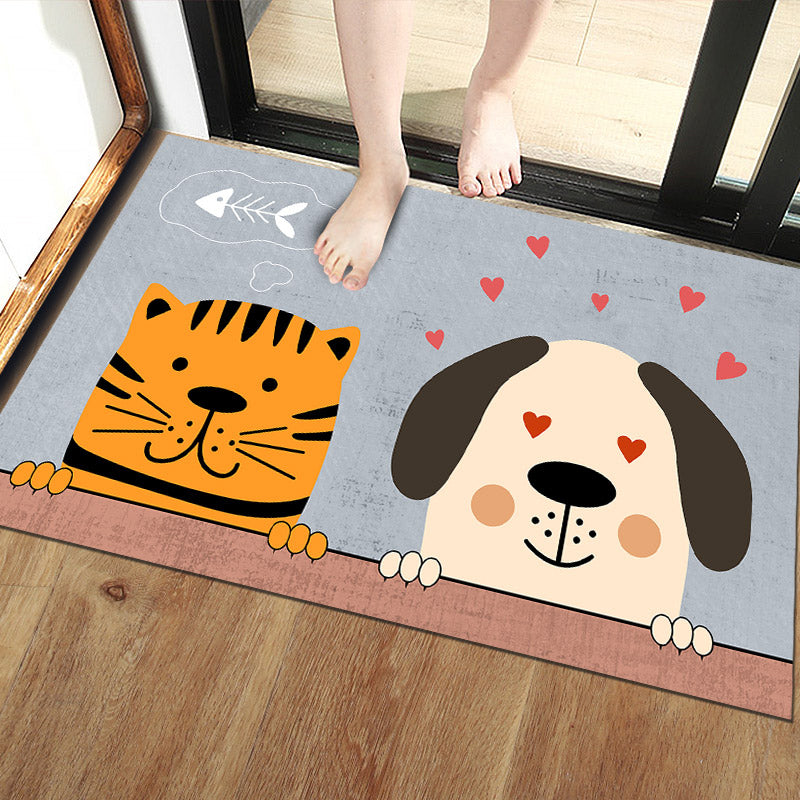 Unique Scandinavian Indoor Rug Multi Colored Geometry Carpet Non-Slip Pet Friendly Washable Rug for Door