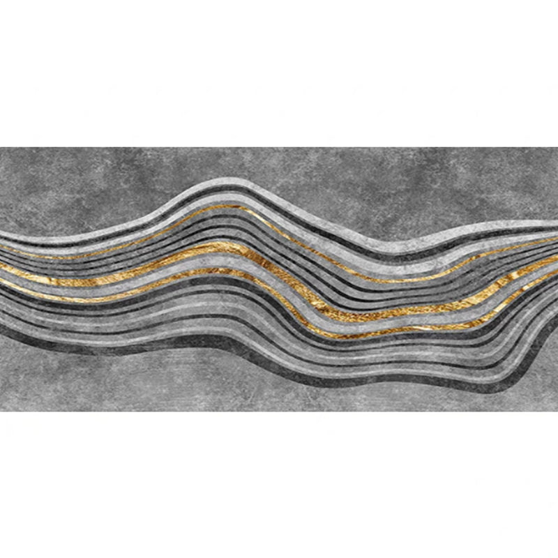 Multi-Color Modern Runner Rug Polypropylene Expressionism Stripes Print Rug Anti-Slip Machine Wash Stain Resistant Rug for Bedroom