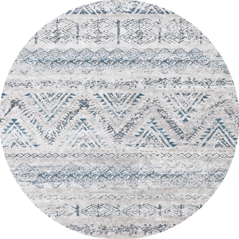 Moroccan Abstract Indoor Rug Multicolor Synthetics Carpet Non-Slip Backing Stain Resistant Pet Friendly Rug for Living Room