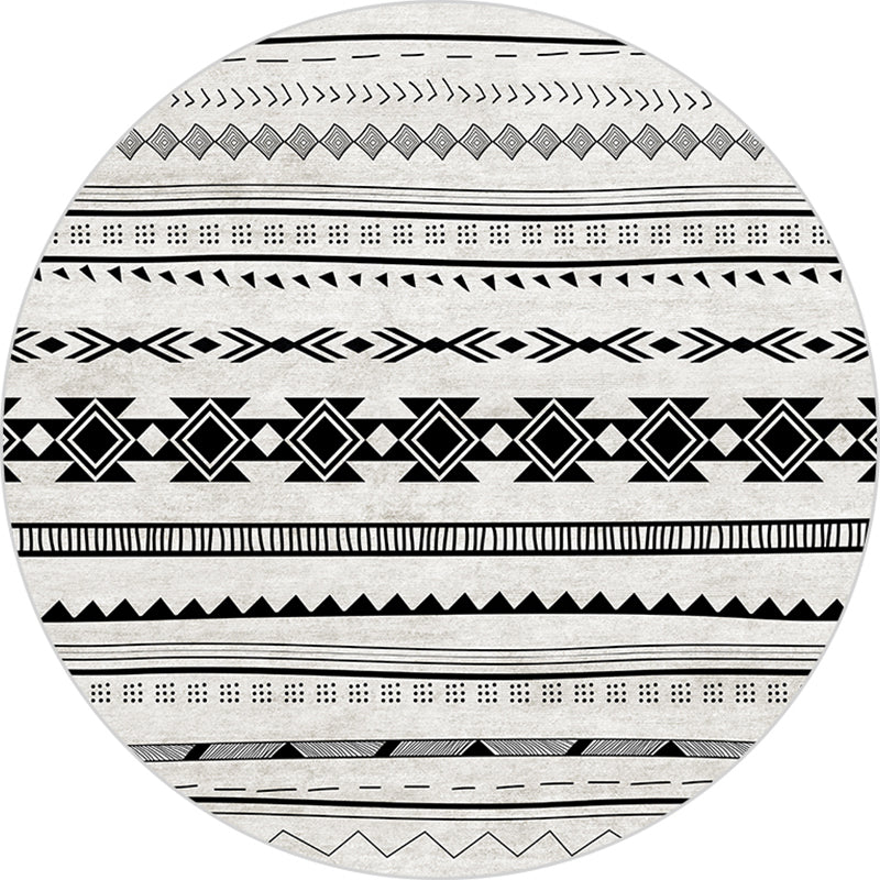 Chic Mandala Print Rug Multi Color Moroccan Carpet Polypropylene Stain Resistant Pet Friendly Non-Slip Backing Rug for Home