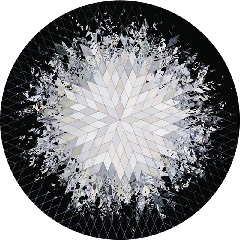 Chic Mandala Print Rug Multi Color Moroccan Carpet Polypropylene Stain Resistant Pet Friendly Non-Slip Backing Rug for Home