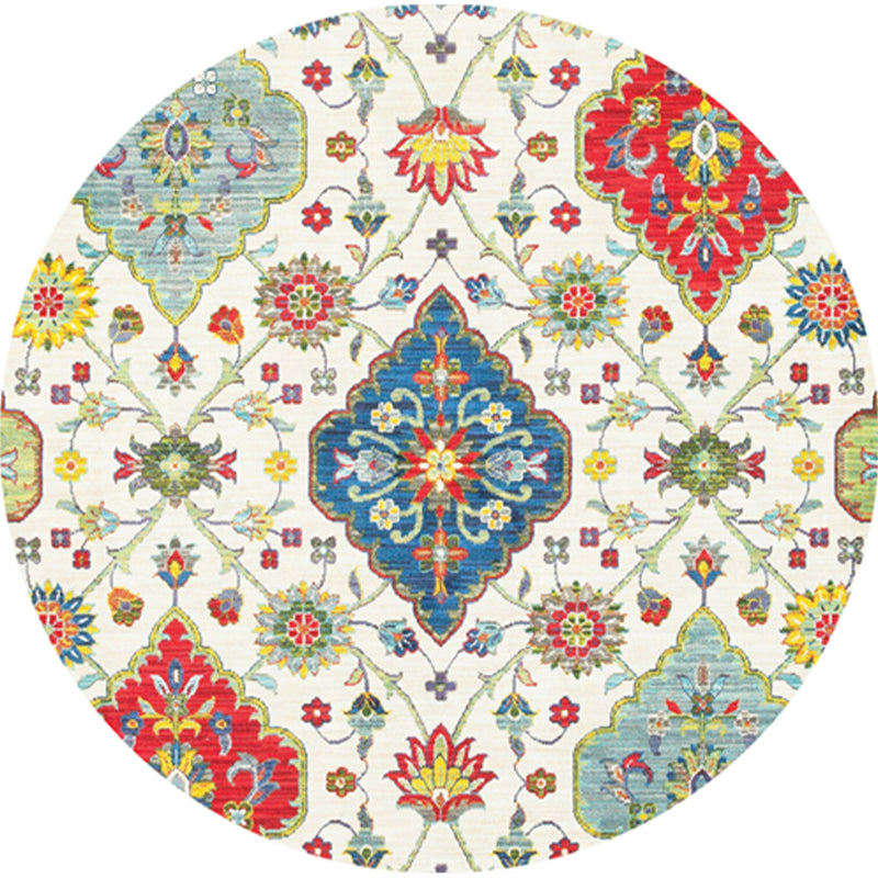 Klassiker Multi-Farben marokkanischer Teppichsynthetik Mandala Print Teppich Haustierfreundlich