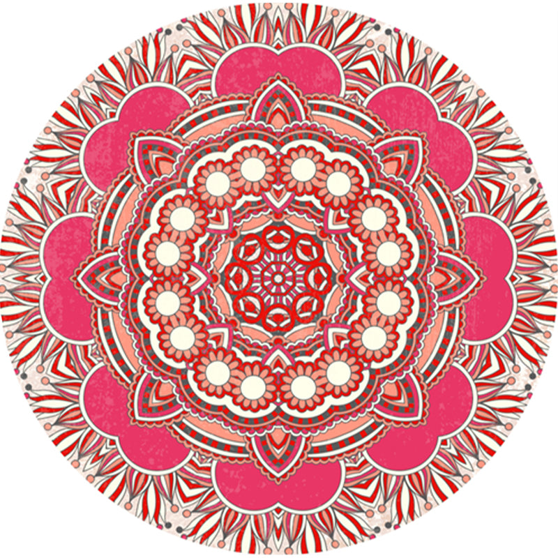 Klassiker Multi-Farben marokkanischer Teppichsynthetik Mandala Print Teppich Haustierfreundlich
