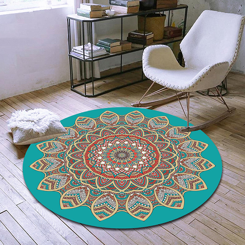 Tapis marocain exclusif tapis à fleurs tribaux multicolo