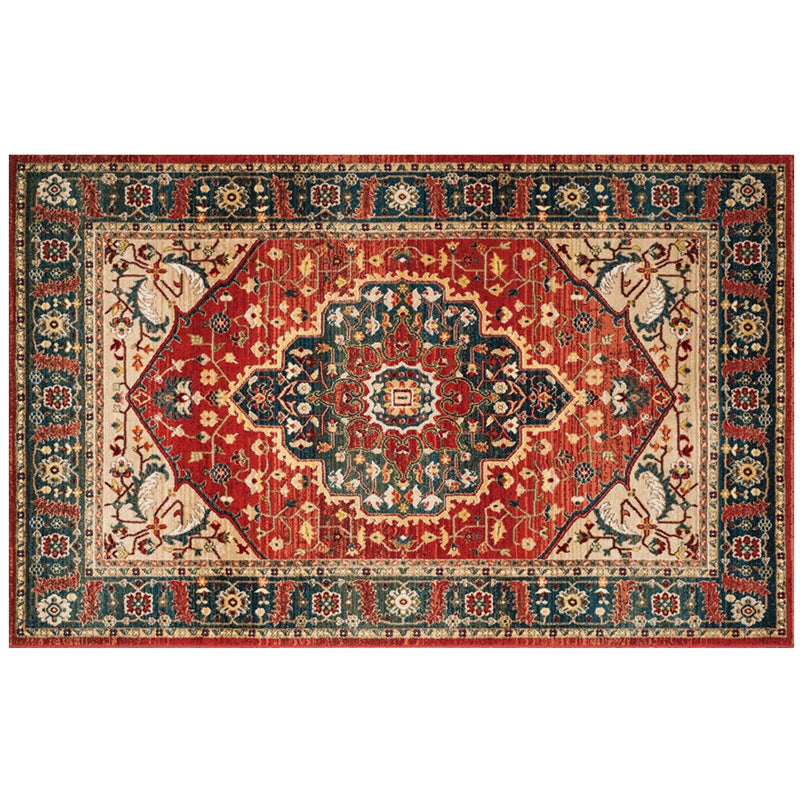 Tappeto floreale multicolore in poliestere area marocchina moquette non slittamento tappeto per animali domestici in lavatrice per salotto