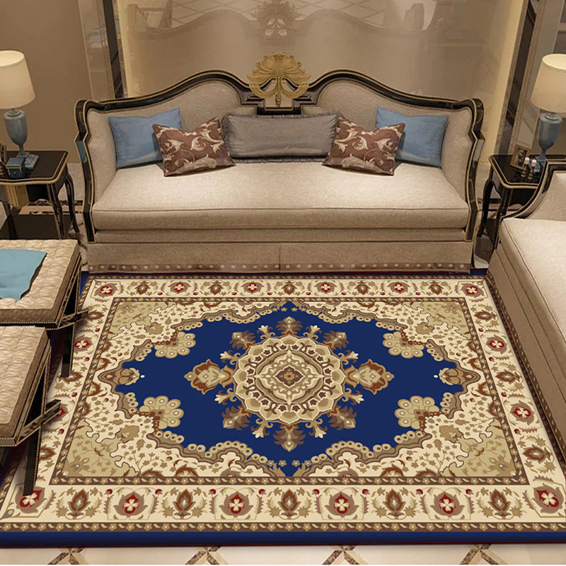 Tappeto di stampa damask marocchina multicolore in polipropilene tappeto resistente alle macchie resistenti a tappeto anti-slip per arredamento per la casa