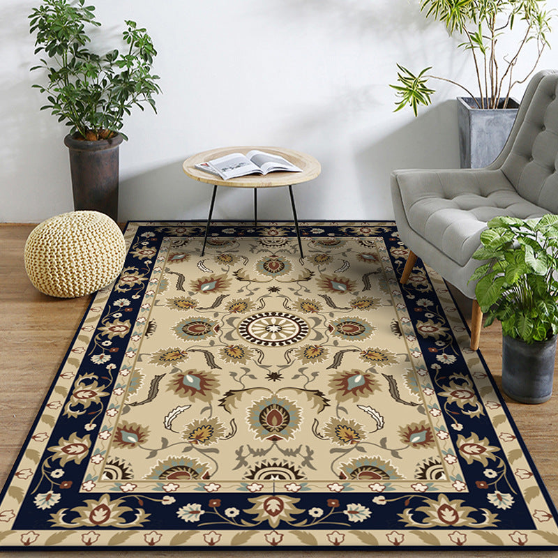 Tappeto di stampa damask marocchina multicolore in polipropilene tappeto resistente alle macchie resistenti a tappeto anti-slip per arredamento per la casa