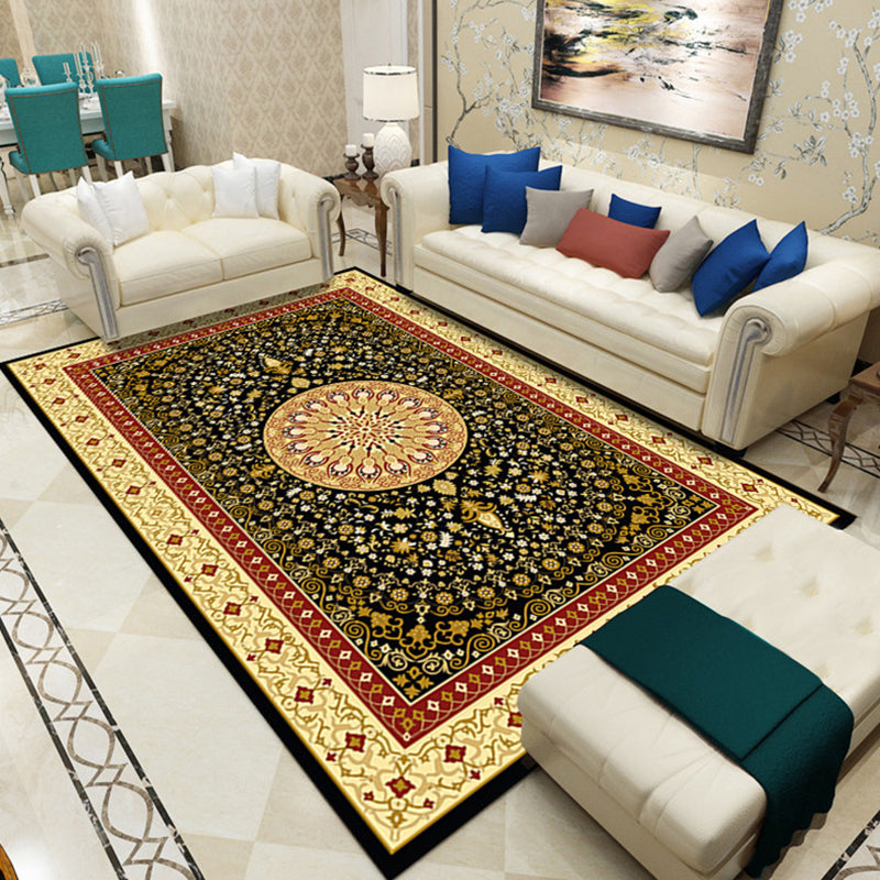 Tapis marocain impérial, imprimé multicolore, avec envers antidérapant, lavable, respectueux des animaux de compagnie, pour le salon