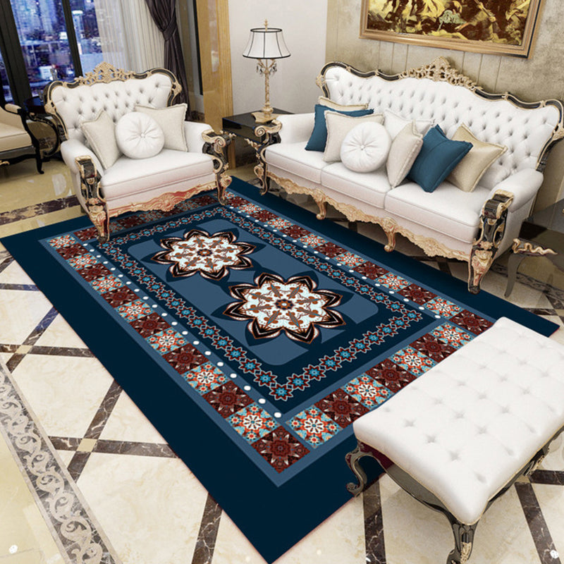 Tapis marocain impérial, imprimé multicolore, avec envers antidérapant, lavable, respectueux des animaux de compagnie, pour le salon