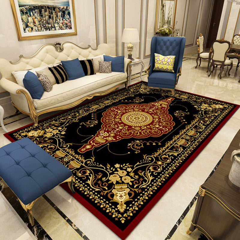 Tapis marocain impérial, imprimé multicolore, avec envers antidérapant, lavable, respectueux des animaux de compagnie, pour le salon