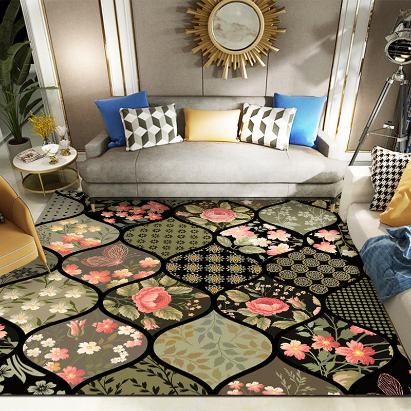 Synthétique Multi Color Multi Color Synthetics Synthetics Morocain Rapier Tacon Rison Anti-Slip Pet Friendly Tapis pour une grande salle
