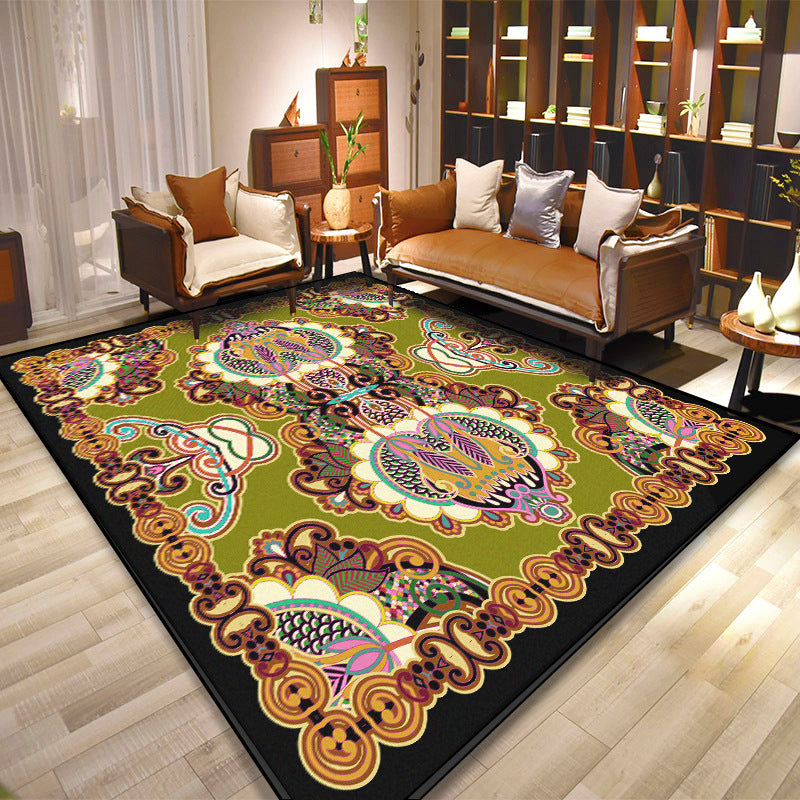 Leute Paisley gedruckter Teppich Multi-Farb-Oriental-Teppich Synthetikmaschinenwaschbar Färbung resistent