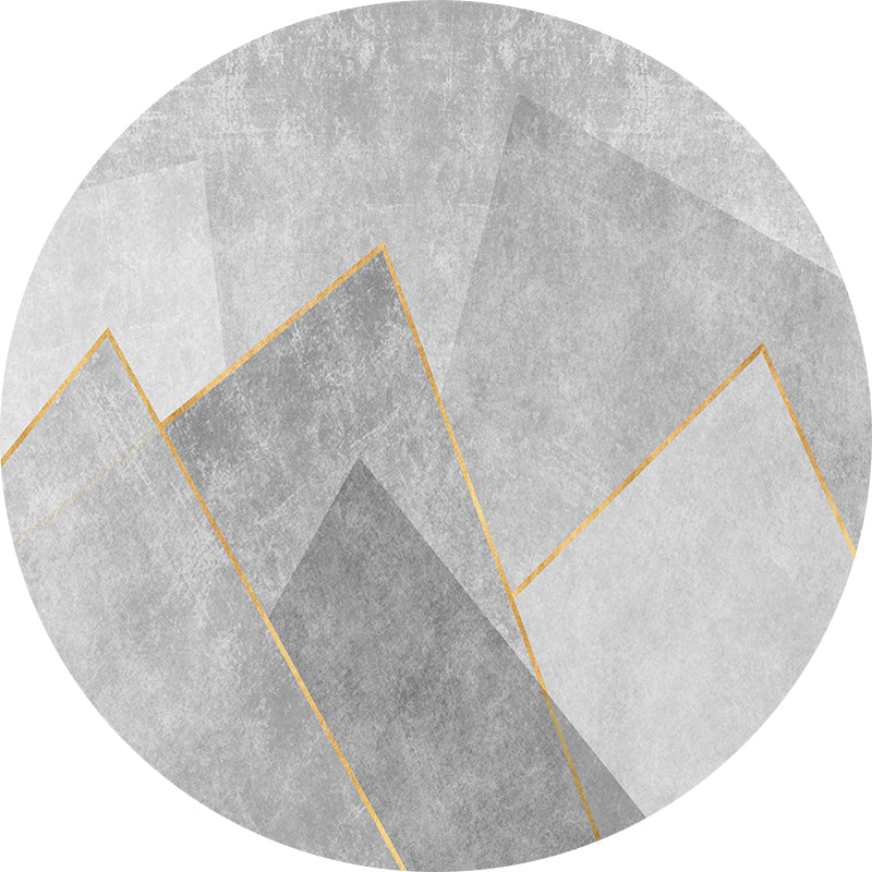 Mehrfarbige nordische Fläche Teppich Polyester Folien Linie Abstrakter Teppich nicht rutschfestes Rückenwaschableerfest-Widerstandsteppich für Wohnkultur