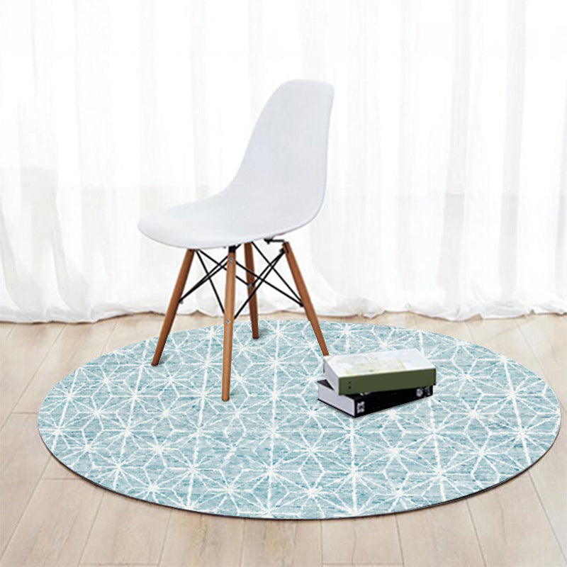 Modern Geometry Indoor Rug Multi Color Polypropylene Rug Non-Slip Backing Machine Washable Stain Resistant Rug for Sitting Room
