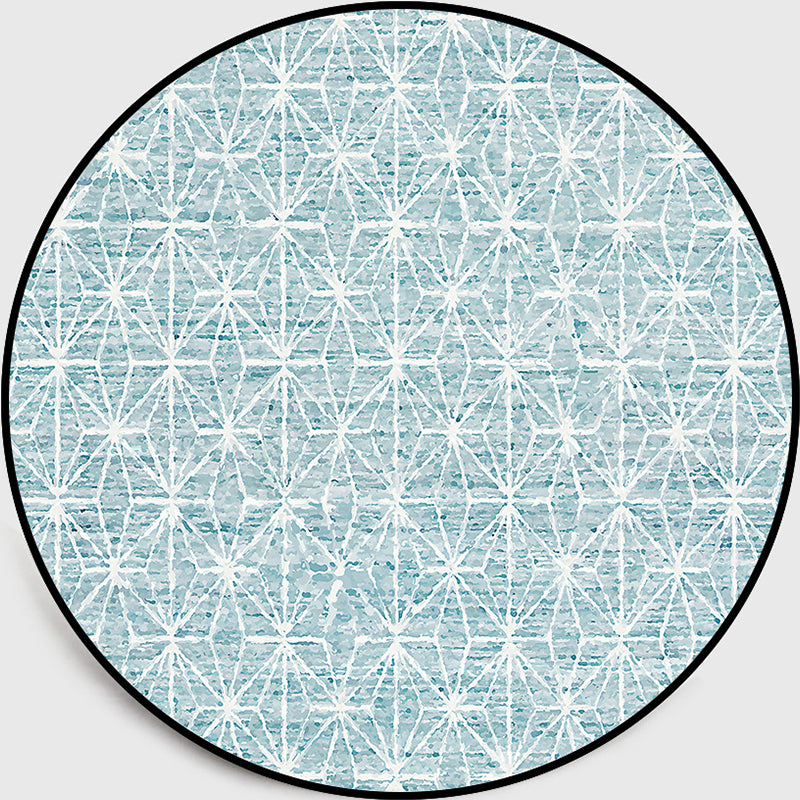 Modern Geometry Indoor Rug Multi Color Polypropylene Rug Non-Slip Backing Machine Washable Stain Resistant Rug for Sitting Room