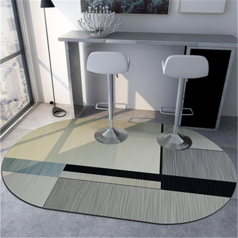 Geometric Shaped Color Block Rug Multi-Color Nordic Carpet Polypropylene Stain Resistant Pet Friendly Non-Slip Rug for Study Room