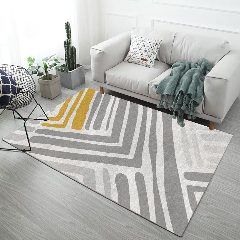 Minimalistischer, moderner Teppich für den Innenbereich, mehrfarbiger geometrischer Teppich, rutschfester, schmutzabweisender, maschinenwaschbarer Teppich für die Heimdekoration