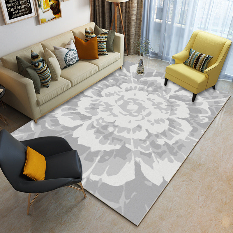 Multi Color Geometrical Rug Synthetics Contemporary Area Carpet Pet Friendly Non-Slip Backing Washable Rug for Living Room