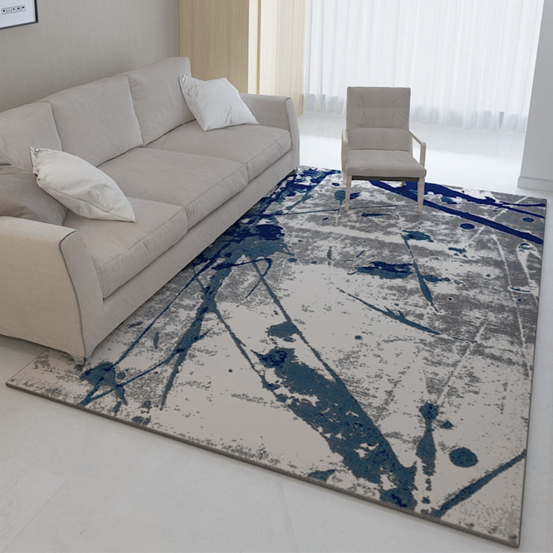 Nordic Geometric Pattern Rug Multi-Color Polypropylene Carpet Anti-Slip Washable Stain Resistant Rug for Great Room
