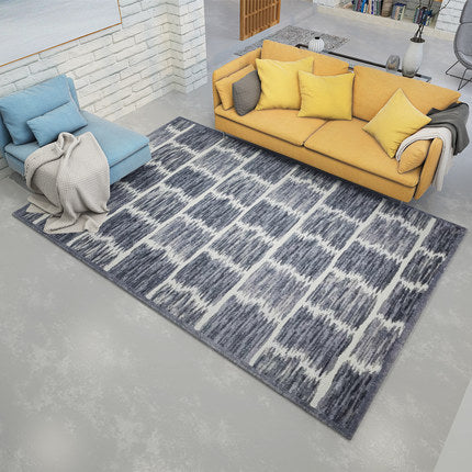 Nordic Geometric Pattern Rug Multi-Color Polypropylene Carpet Anti-Slip Washable Stain Resistant Rug for Great Room