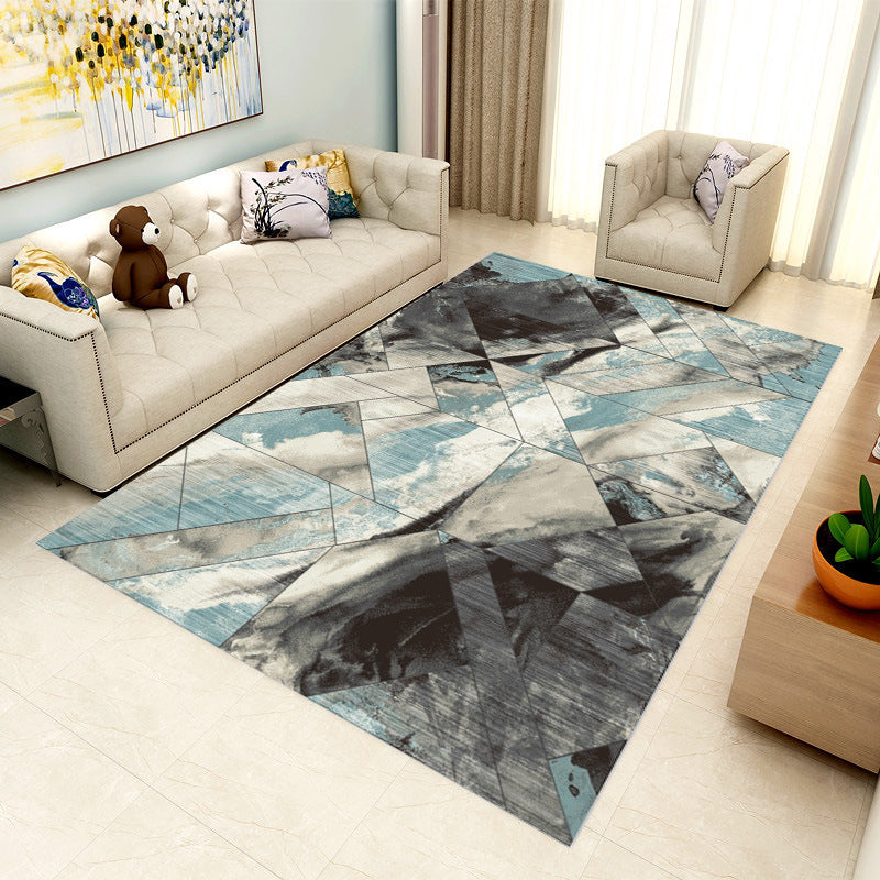 Speciaal veelkleurig 3D geometrisch tapijt Polyester Scandinavisch tapijt Antislip achterkant Huisdiervriendelijk Machinewasbaar tapijt voor woondecoratie