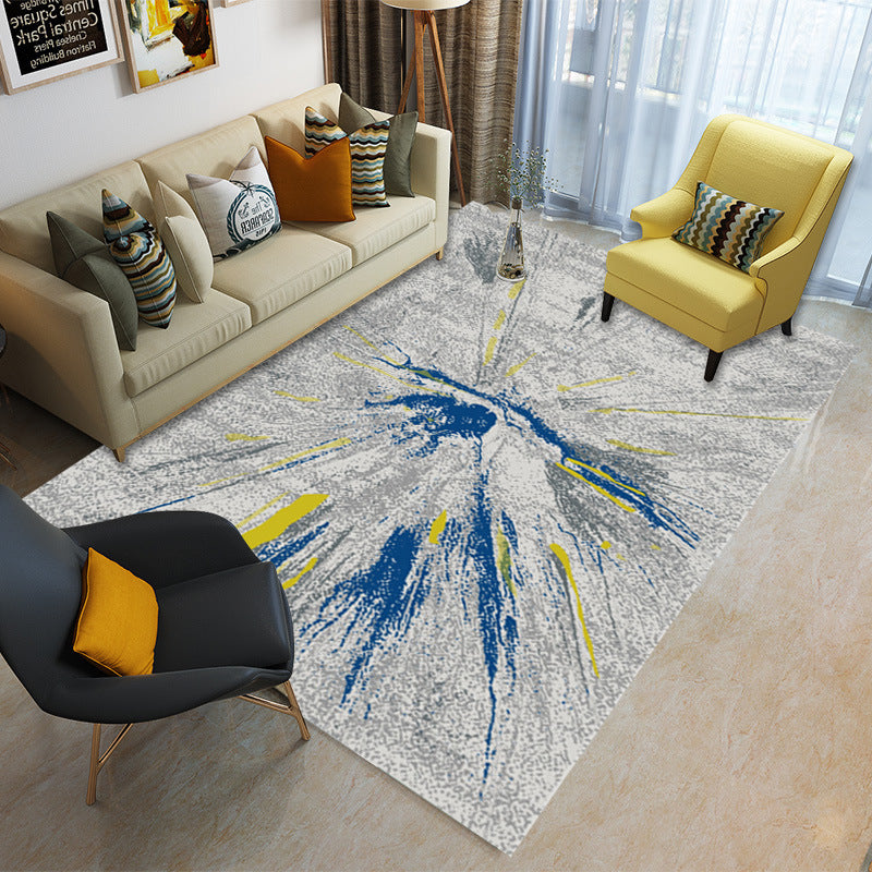 Special Multicolor 3D Geometric Rug Polyester Nordic Rug Anti-Slip Backing Pet Friendly Machine Washable Rug for Home Decor