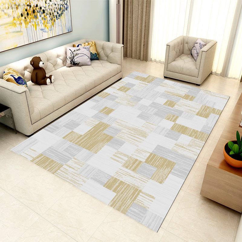 Speciaal veelkleurig 3D geometrisch tapijt Polyester Scandinavisch tapijt Antislip achterkant Huisdiervriendelijk Machinewasbaar tapijt voor woondecoratie