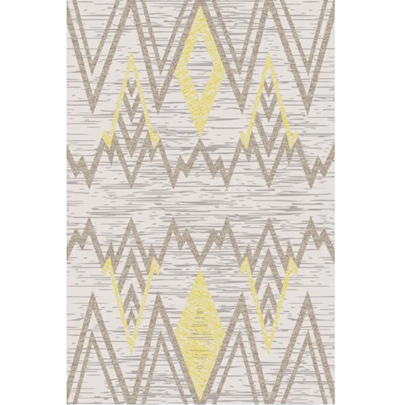 Nordic Geometric Color Block Rug Multicolor Polypropylene Carpet Pet Friendly Stain Resistant Non-Slip Rug for Sitting Room