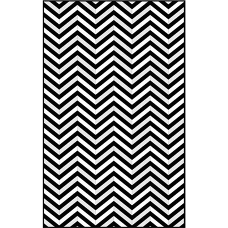 Multi Color Geometric Shapes Rug Polypropylene Contemporary Rug Pet Friendly Washable Anti-Slip Backing Rug for Living Room