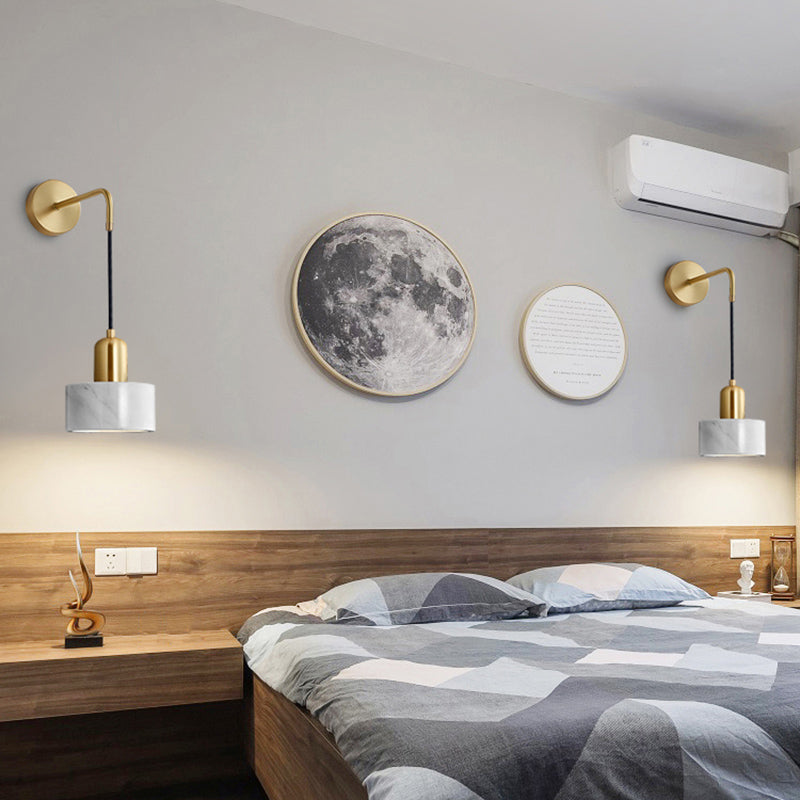 Sala de estar en forma de tambor Media montada en la pared Simplicidad de pared LED ILUMINACIÓN DE ILUMINACIÓN