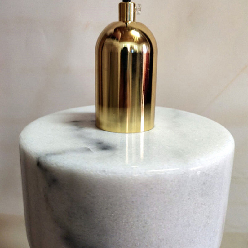 Drum Shade Marmor Deckenleuchte minimalistisch 1 Licht weiß hängende Anhänger Licht für Schlafzimmer