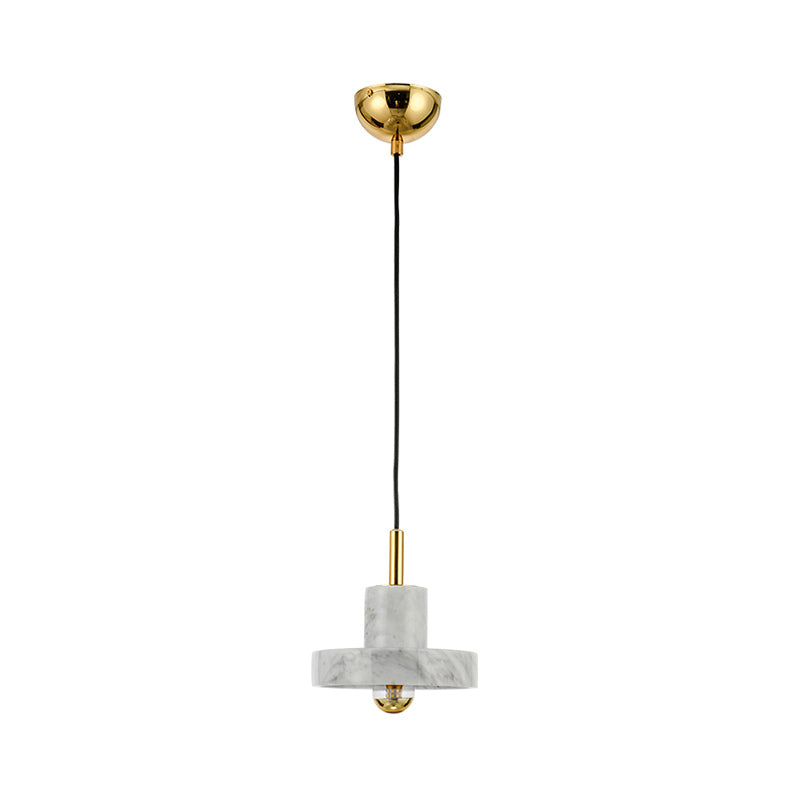 Marmeren dekselvormig plafondlicht minimalistische hangende lamp met één bulb voor eetkamer