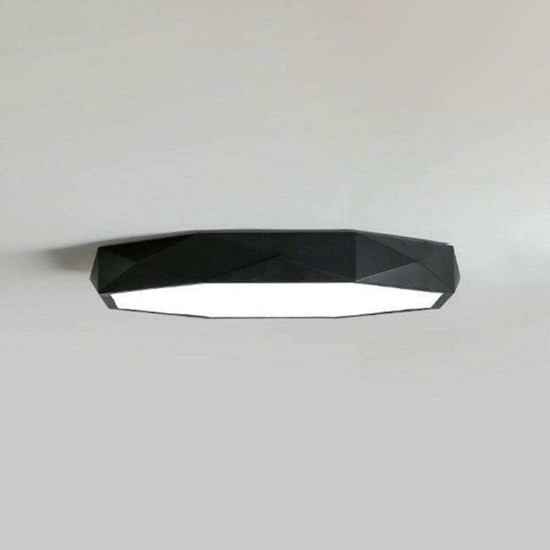 Minimalistische, extradünne achteckige LED-Unterputz-Deckenleuchte aus Metall für Schlafzimmer