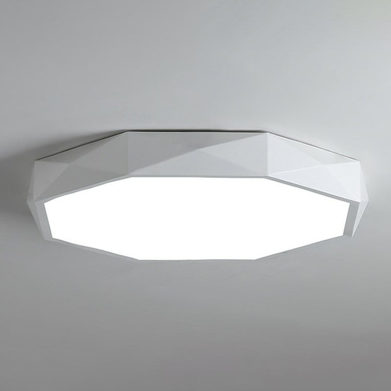 Minimalistische, extradünne achteckige LED-Unterputz-Deckenleuchte aus Metall für Schlafzimmer